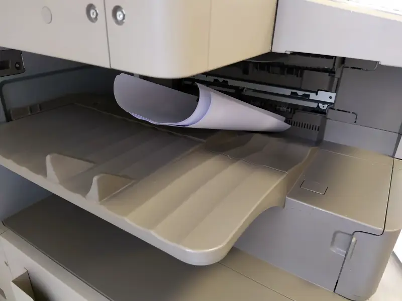 Humedad en el papel de impresión