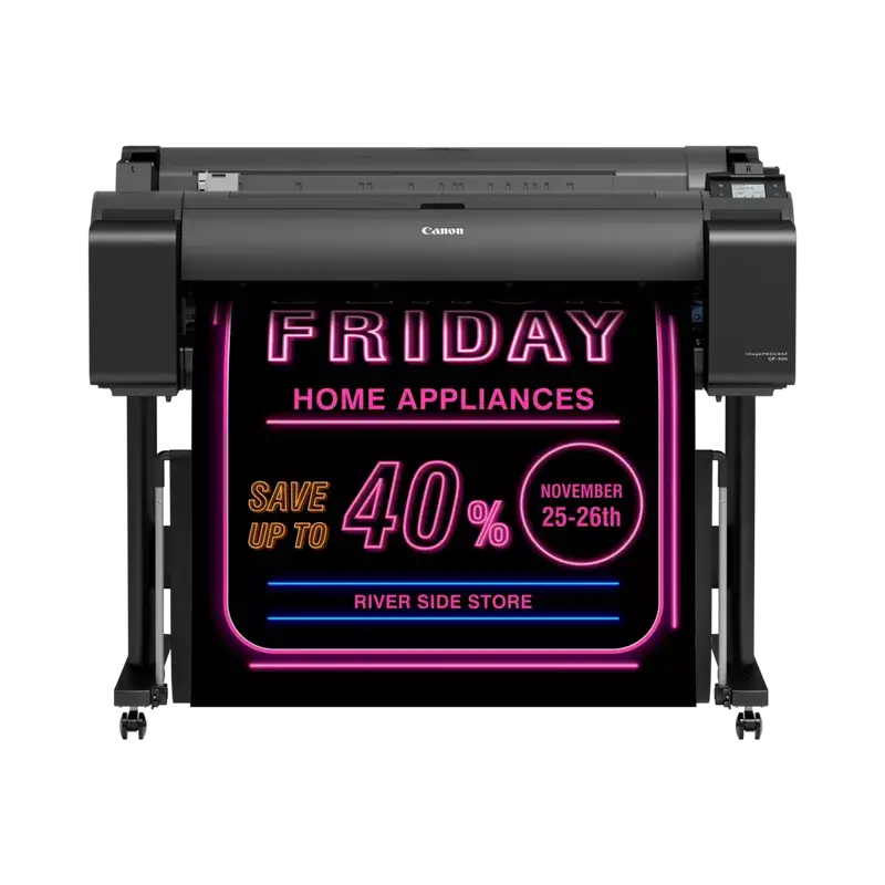 Plóter Canon imagePROGRAF GP-300 imprimiendo