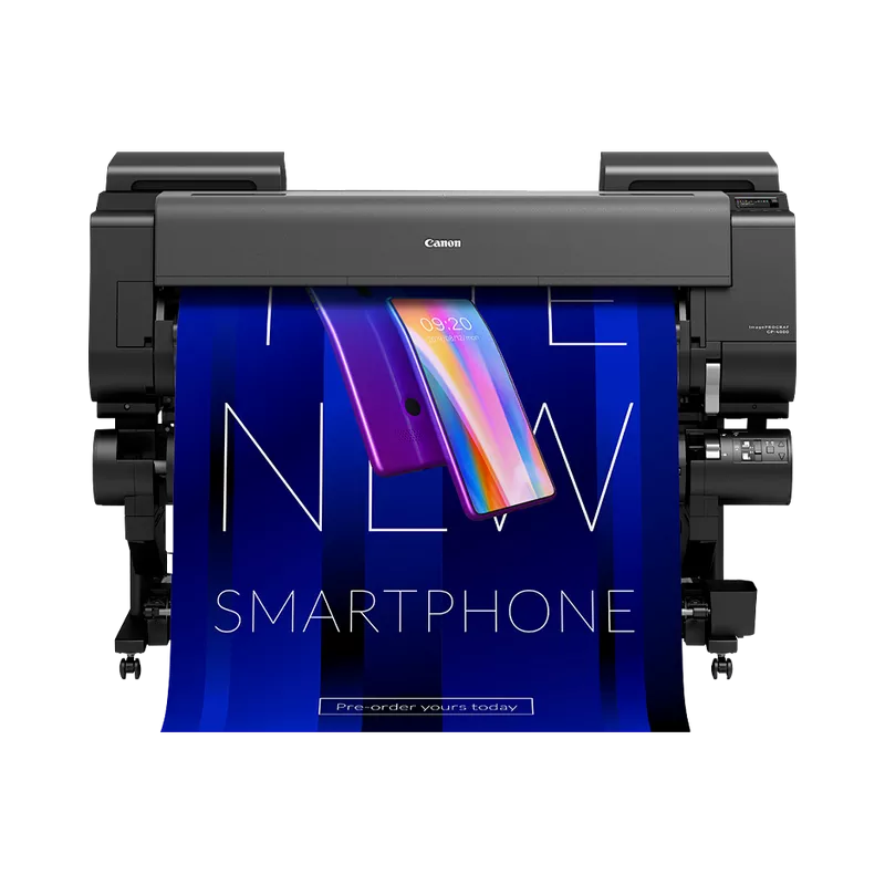 Plóter Canon imagePROGRAF GP-4000 imprimiendo